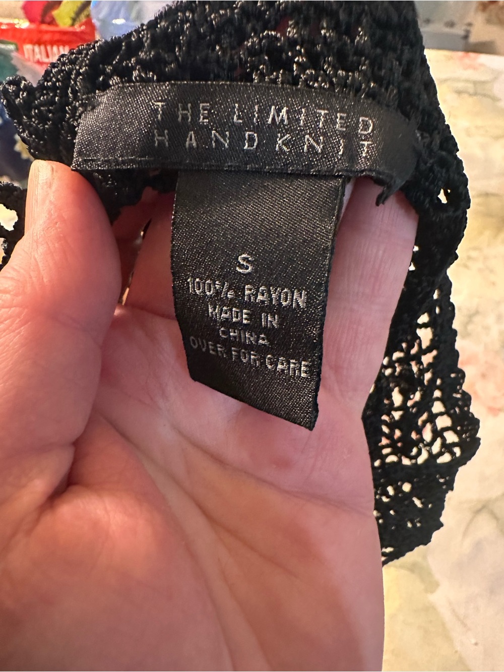 The Limited Black Crochet Handknit Sleeveless Top - Picture 9 of 12
